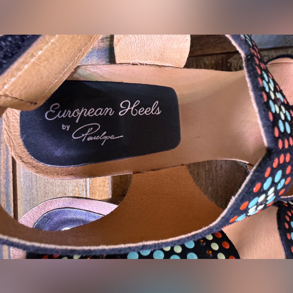PENELOPE CHILVERS European Heels. Womens Multicolored High Heeled Strap Sandals - Picture 8 of 12